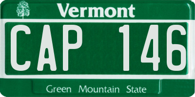 VT license plate CAP146