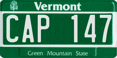 VT license plate CAP147