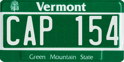 VT license plate CAP154