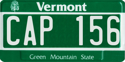 VT license plate CAP156
