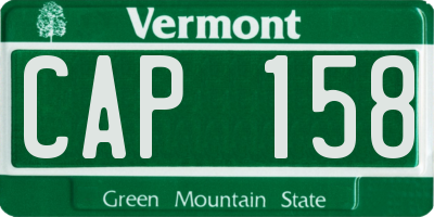 VT license plate CAP158