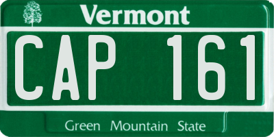 VT license plate CAP161