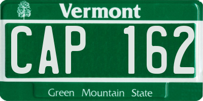 VT license plate CAP162