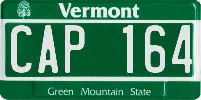 VT license plate CAP164