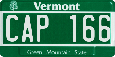 VT license plate CAP166