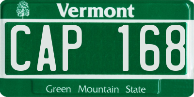 VT license plate CAP168