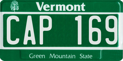 VT license plate CAP169