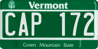VT license plate CAP172