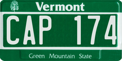 VT license plate CAP174