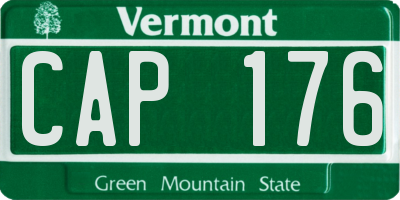 VT license plate CAP176