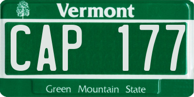 VT license plate CAP177