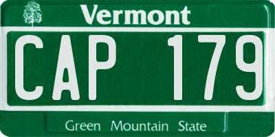 VT license plate CAP179