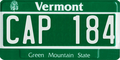 VT license plate CAP184