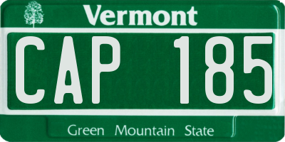 VT license plate CAP185