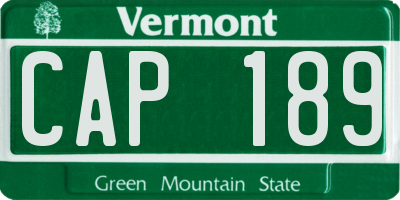 VT license plate CAP189