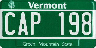 VT license plate CAP198