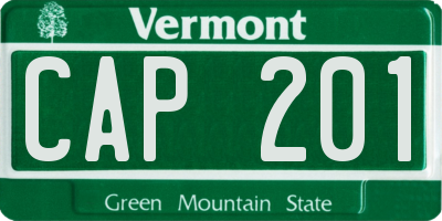 VT license plate CAP201
