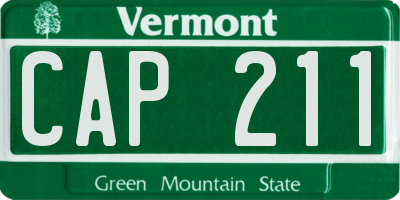 VT license plate CAP211