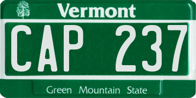 VT license plate CAP237