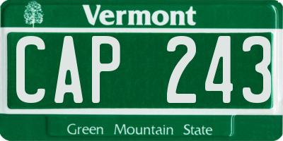 VT license plate CAP243