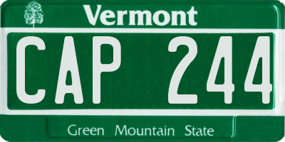 VT license plate CAP244