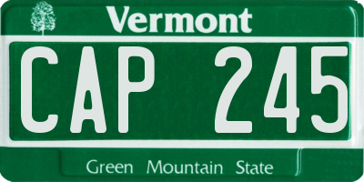 VT license plate CAP245