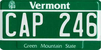 VT license plate CAP246