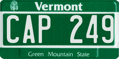 VT license plate CAP249