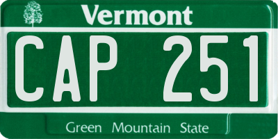 VT license plate CAP251