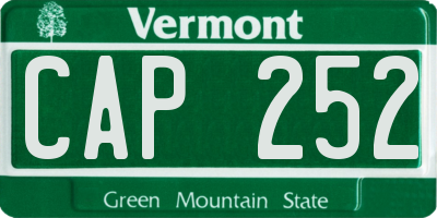 VT license plate CAP252