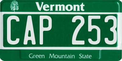 VT license plate CAP253