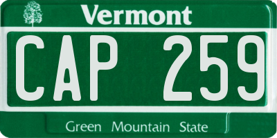 VT license plate CAP259