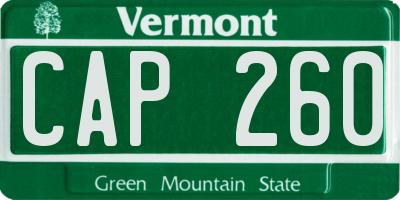 VT license plate CAP260