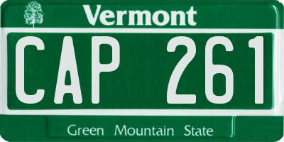 VT license plate CAP261