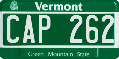 VT license plate CAP262