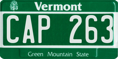 VT license plate CAP263