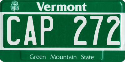 VT license plate CAP272