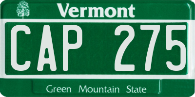 VT license plate CAP275