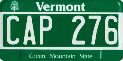 VT license plate CAP276