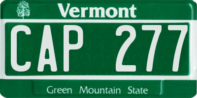 VT license plate CAP277