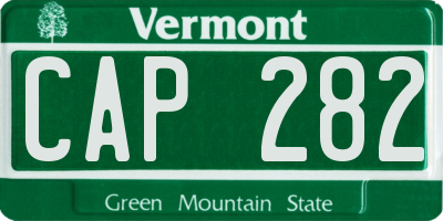 VT license plate CAP282