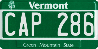 VT license plate CAP286