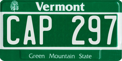 VT license plate CAP297