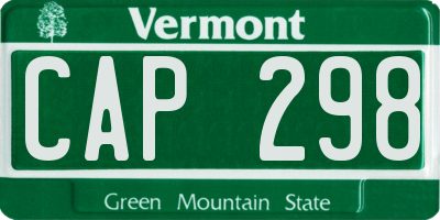 VT license plate CAP298