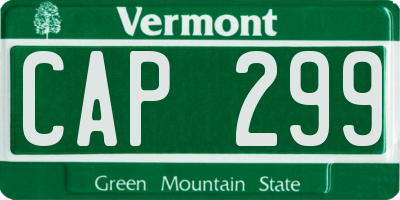 VT license plate CAP299