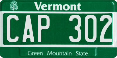 VT license plate CAP302