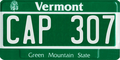 VT license plate CAP307