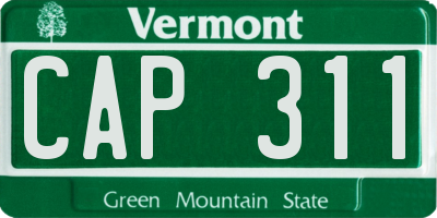 VT license plate CAP311