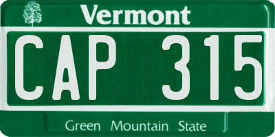 VT license plate CAP315