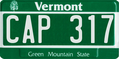 VT license plate CAP317